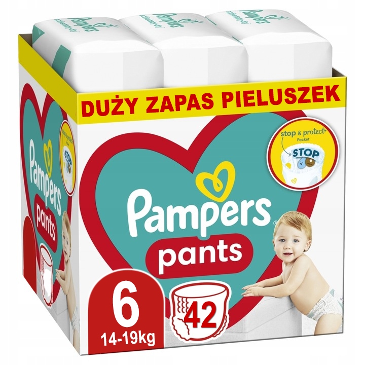 pieluchomajtki pampers 6 mała paczka