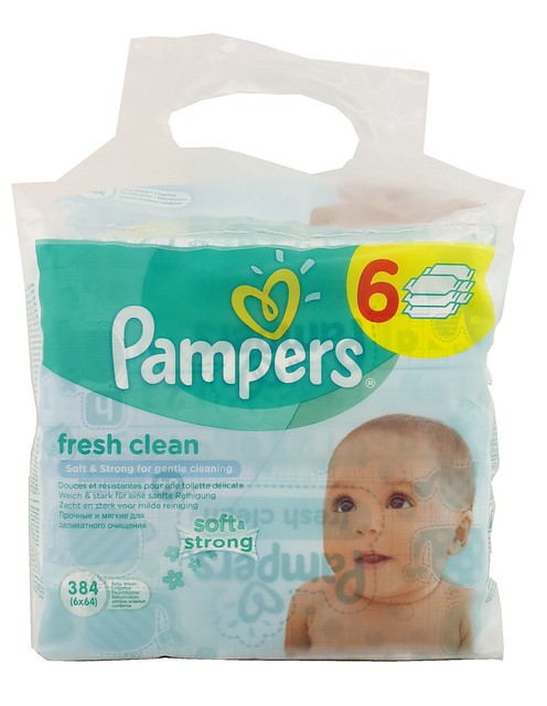 chusteczki pampers 6x64 fresh cleab