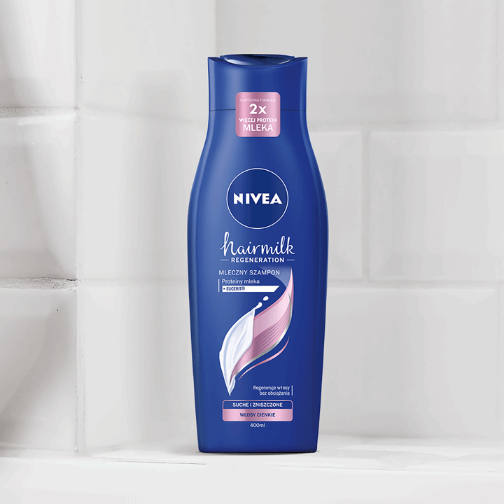 nivea szampon mleczny o stroktoze cienkiej