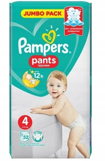 pampers pants 4 52szt