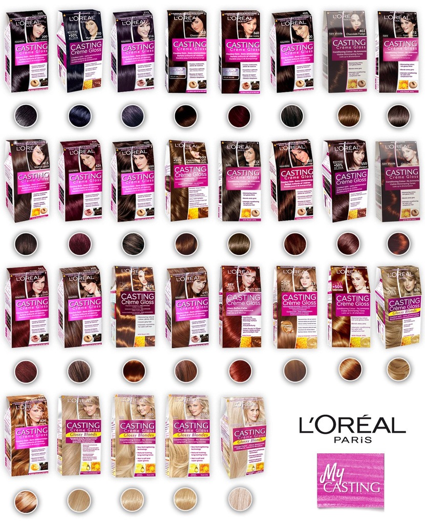 szampon koloryzujący loreal casting paleta