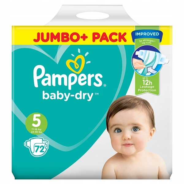 pampers baby dry 5 72 sztuki