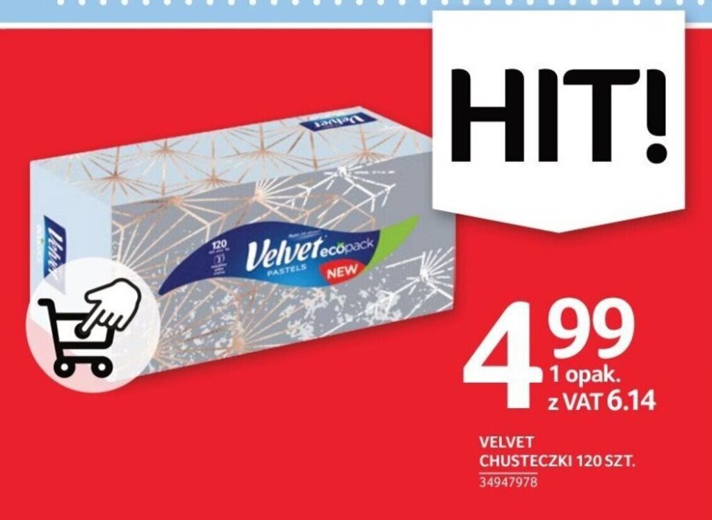 chusteczki nawilżane velvet promocja