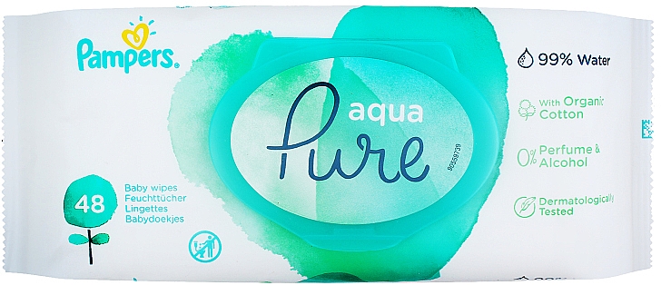 pampers chusteczki nawilżające aqua pure 14 x 48