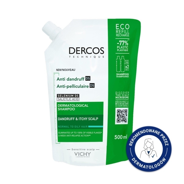 vichy dercos szampon przeciwłupieżowy 390 ml ziko