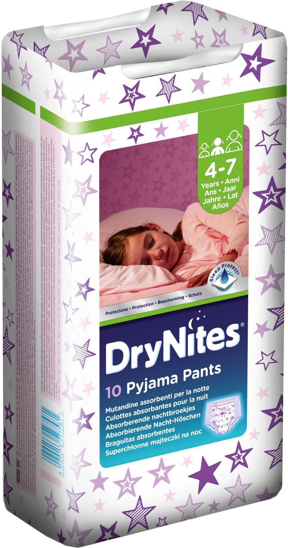 pieluchomajtki huggies drynites girl 3-5 lat 10szt