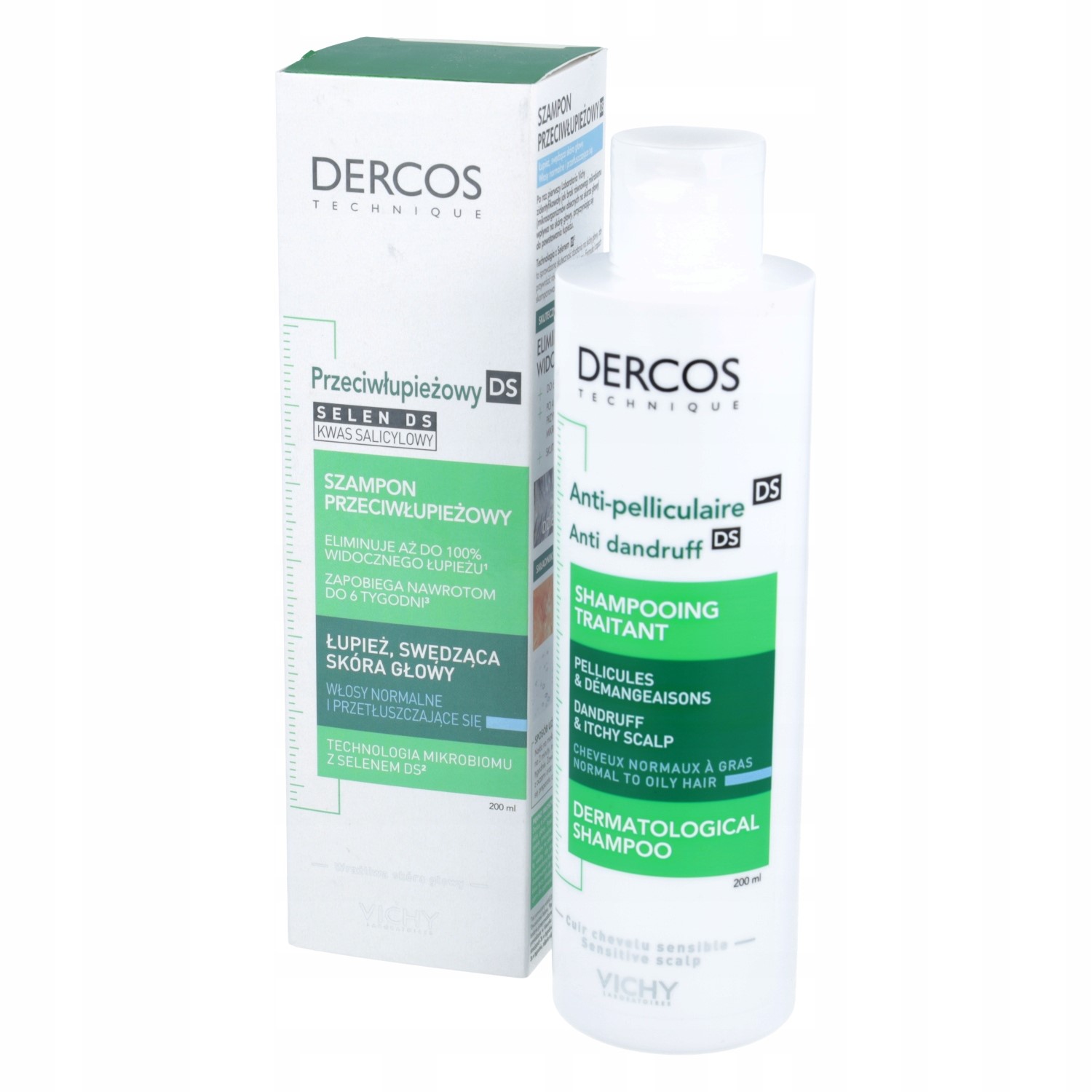 vichy dercos szampon do włosów tłustych 200 ml