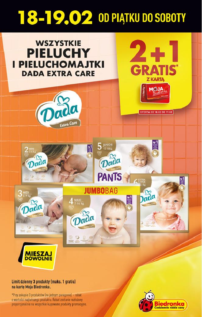 pieluchy dada promocja biedronka