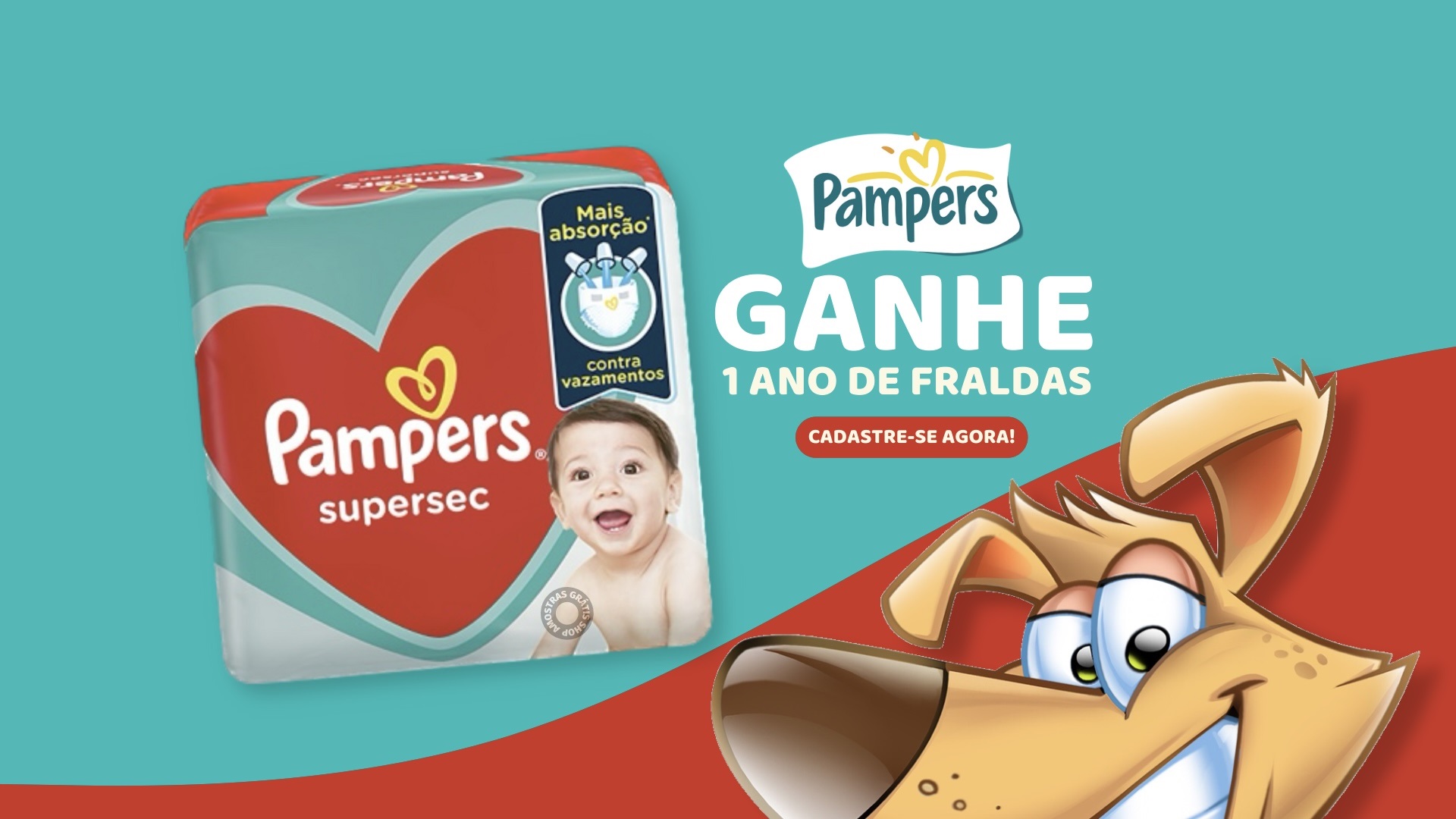 fralda pampers amostra gratis