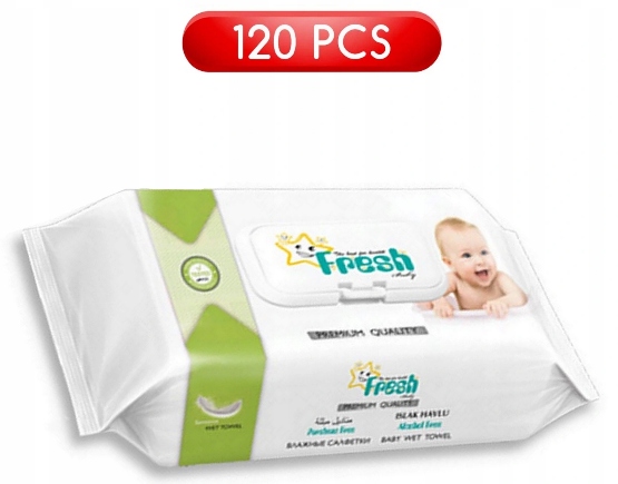 chusteczki nawilżane fresh baby 120 sztuk