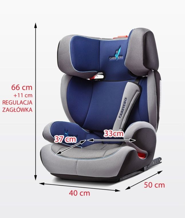 fotelik samochodowy huggi isofix 15-36 kg caretero