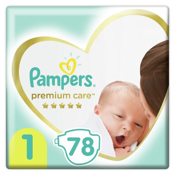 pampers premium care 1 newborn - 78 szt.