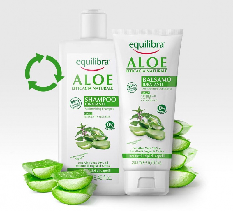 equilibra nawilżający szampon aloesowy 20 aloe vera 250 ml