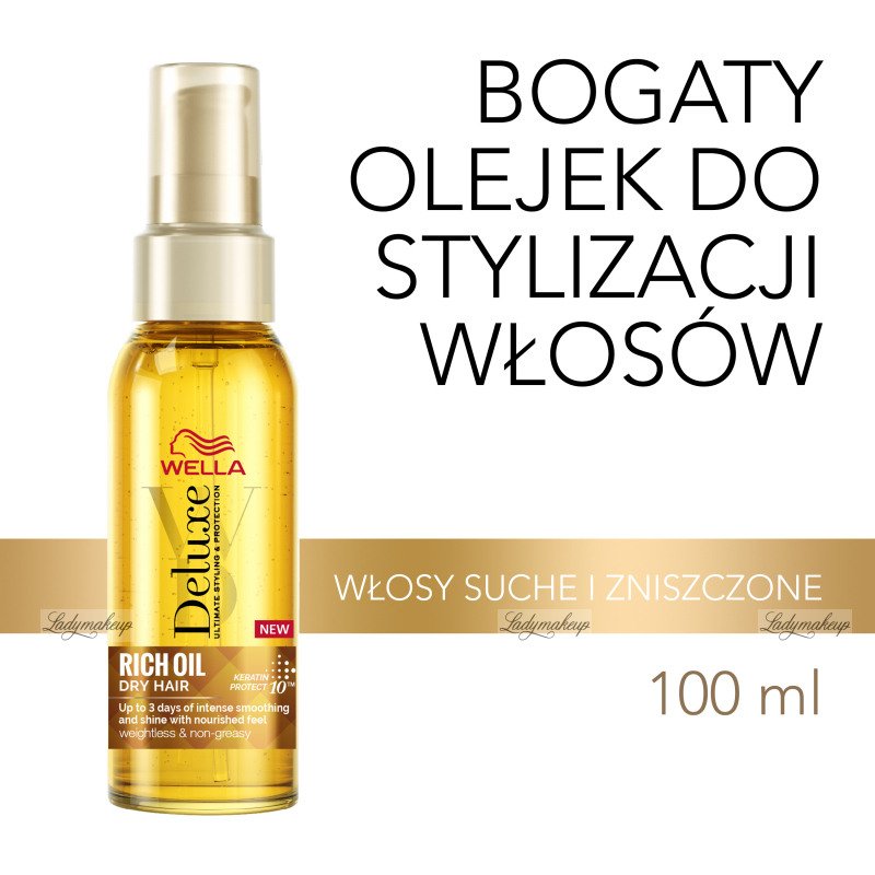 olejek do wygładzania włosów wella golden