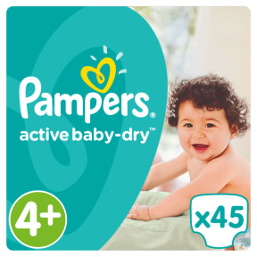 pampers active baby dry 4+ 45 szt