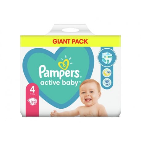 pampers active baby-dry rozmiar 4 maxi 76 pieluszek