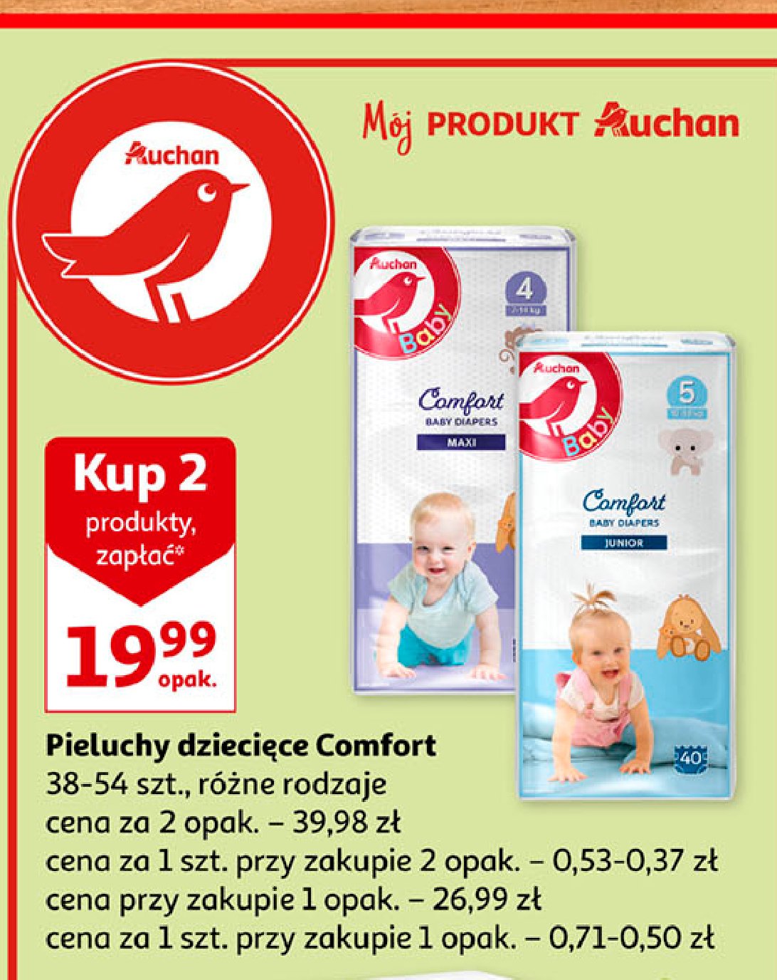 pieluchy baby comfort auchan