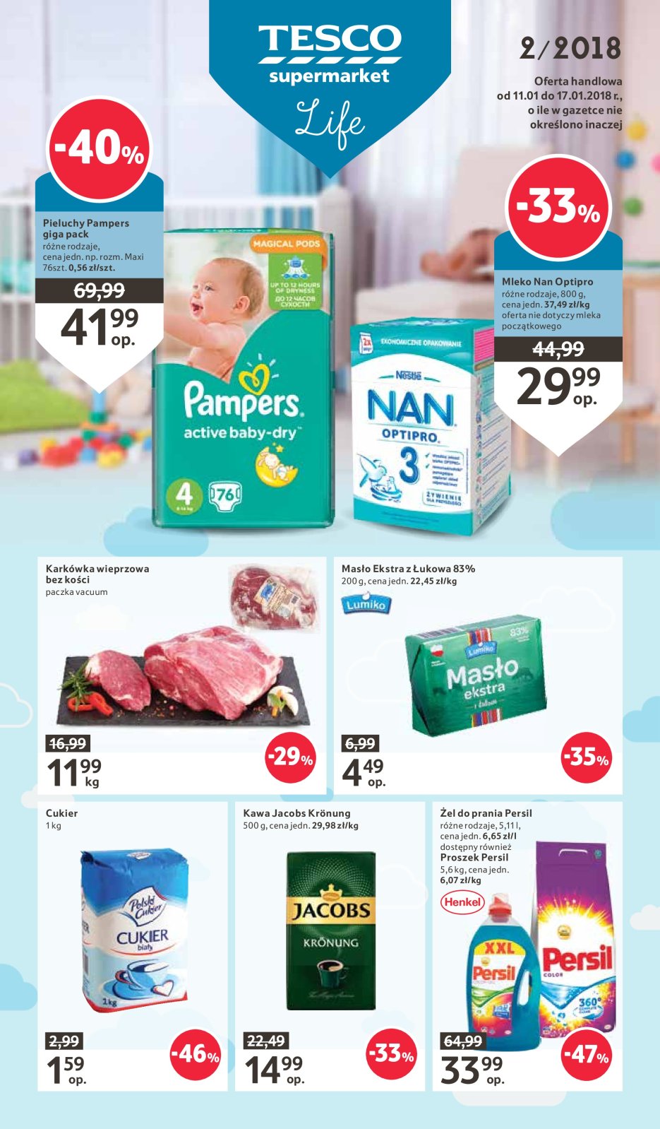 pampers wyprzedaż tesco 2018