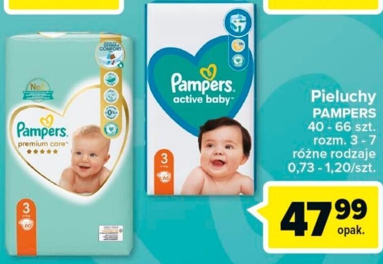 pieluchy pampers promocja carrefour