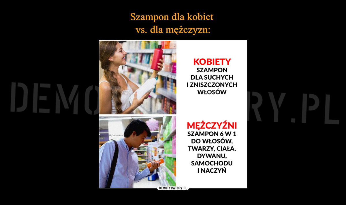 szampon dla mezczyzn szmapon dla kobiet