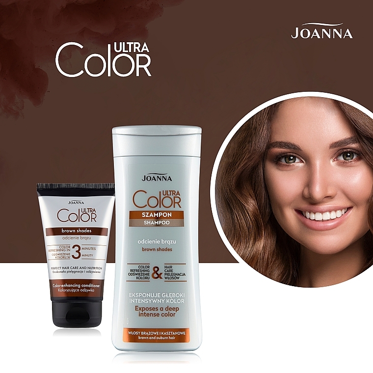 joanna ultra color system szampon do włosów brązowych i kasztanowych