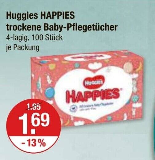 huggies happies 100 trockene