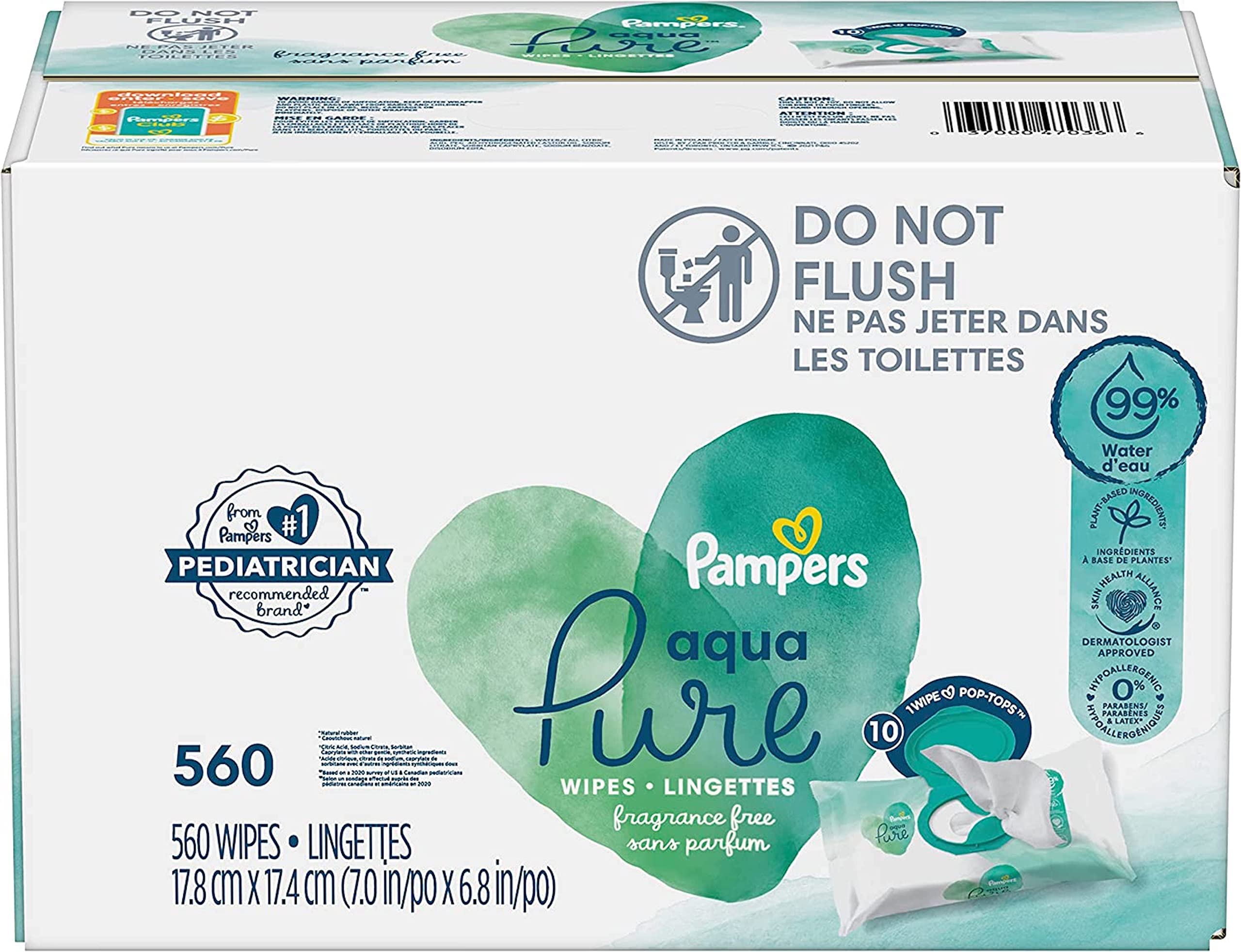 aqua pure pampers