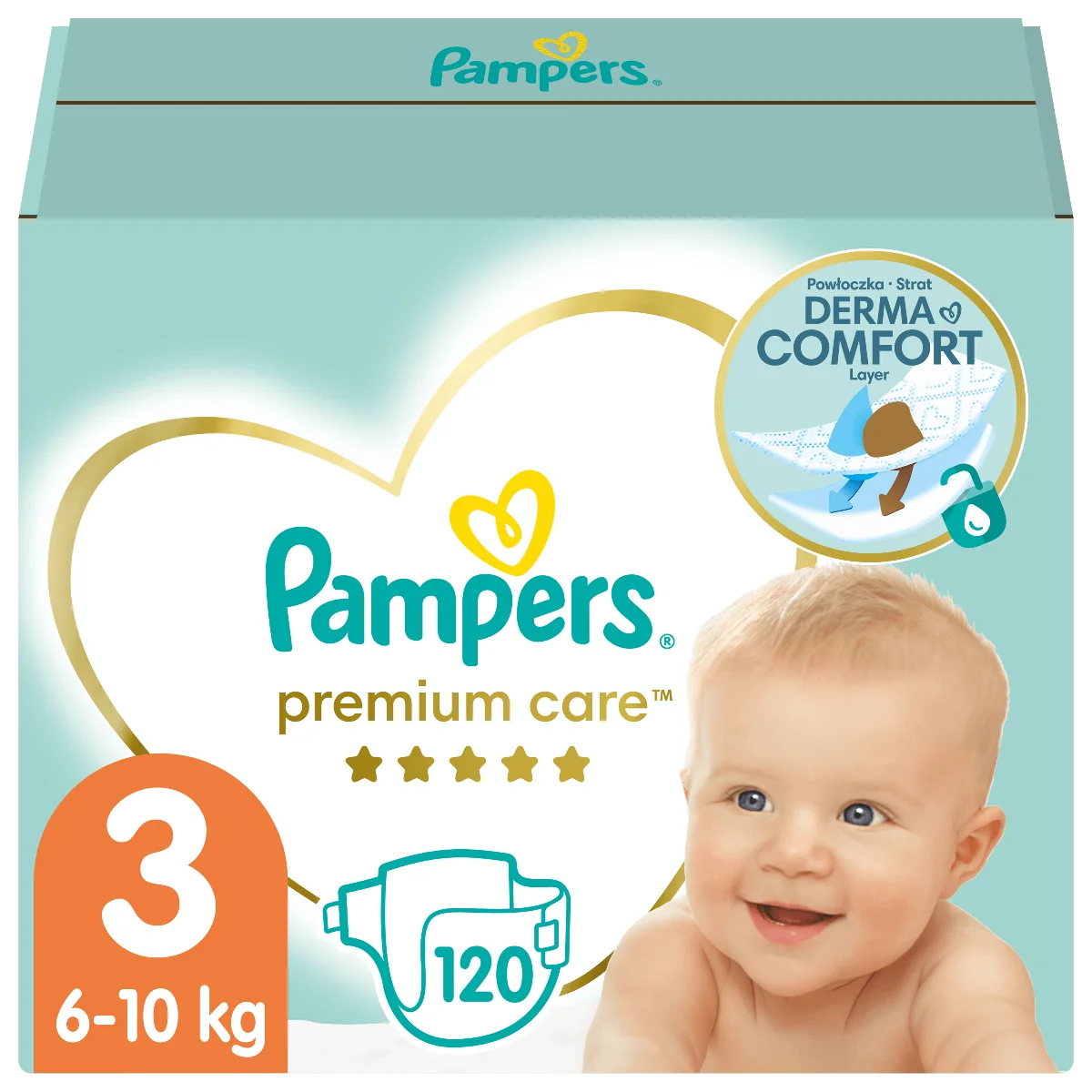 10 sztuk pampers premium care rozmiar