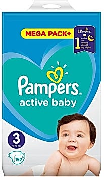 pampers active baby pieluchy jednorazowe rozmiar 4 maxi 58 szt