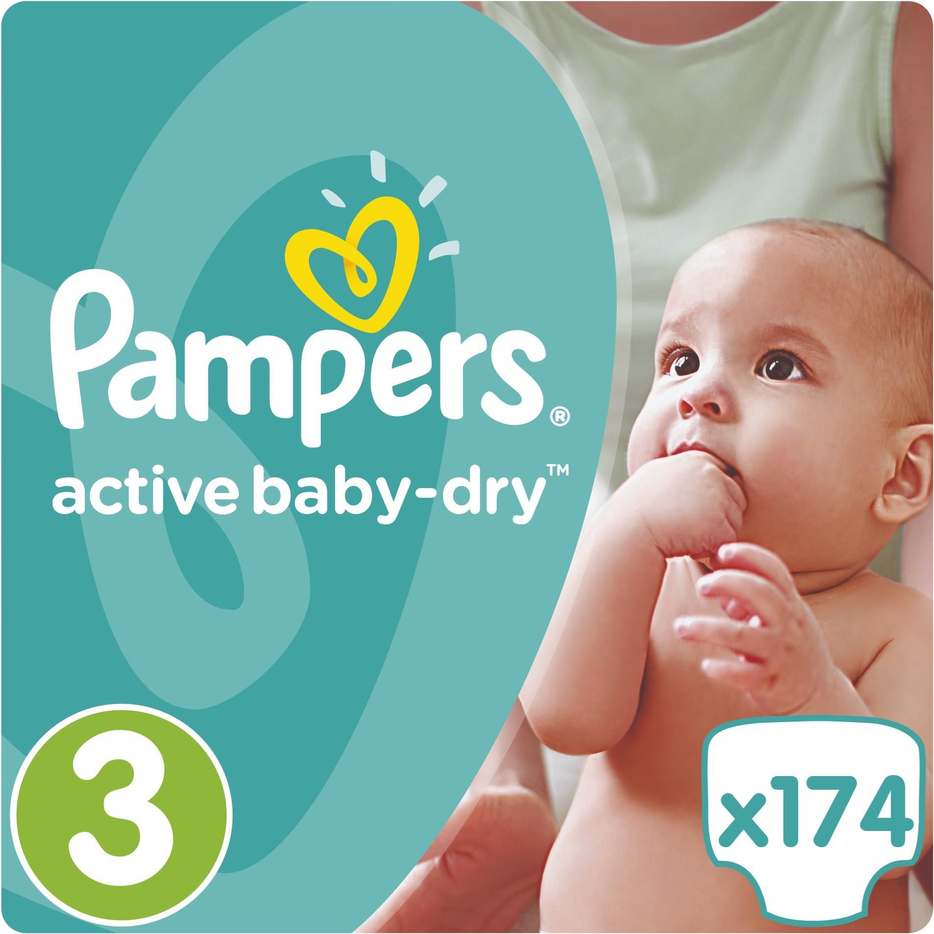 pampers active baby 3 174 szt