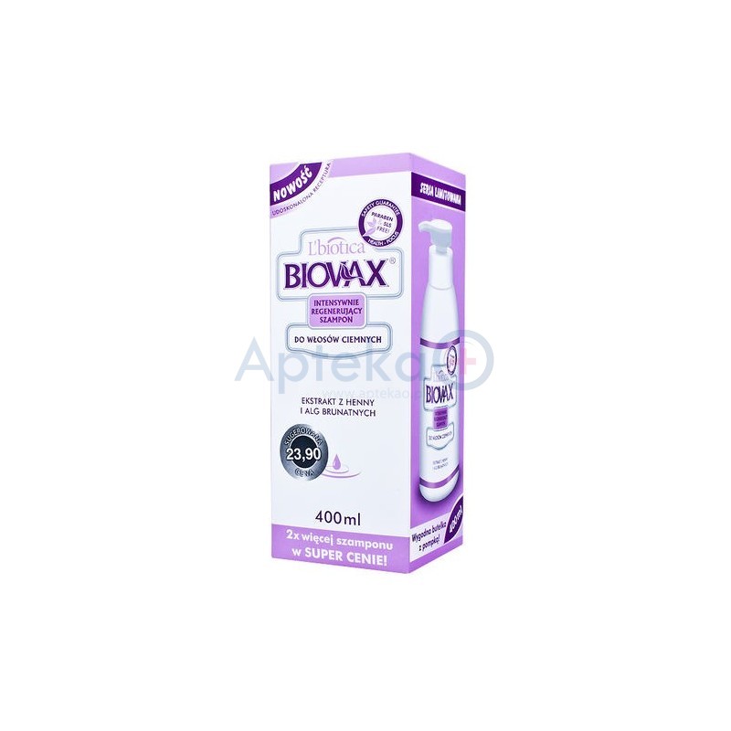 biovax szampon do włosów ciemnych 400 ml