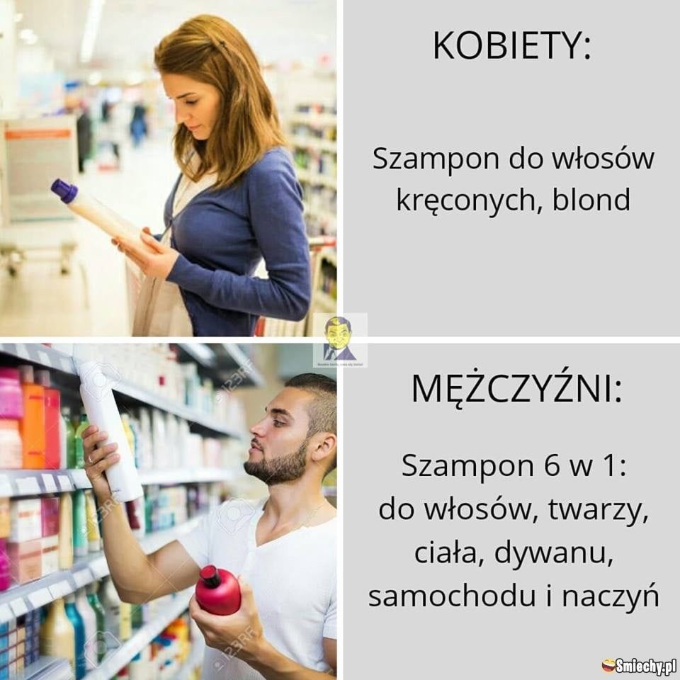 szampon dla mezczyzn szmapon dla kobiet