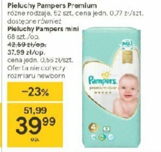 tesco pieluchy pampers premium care 4