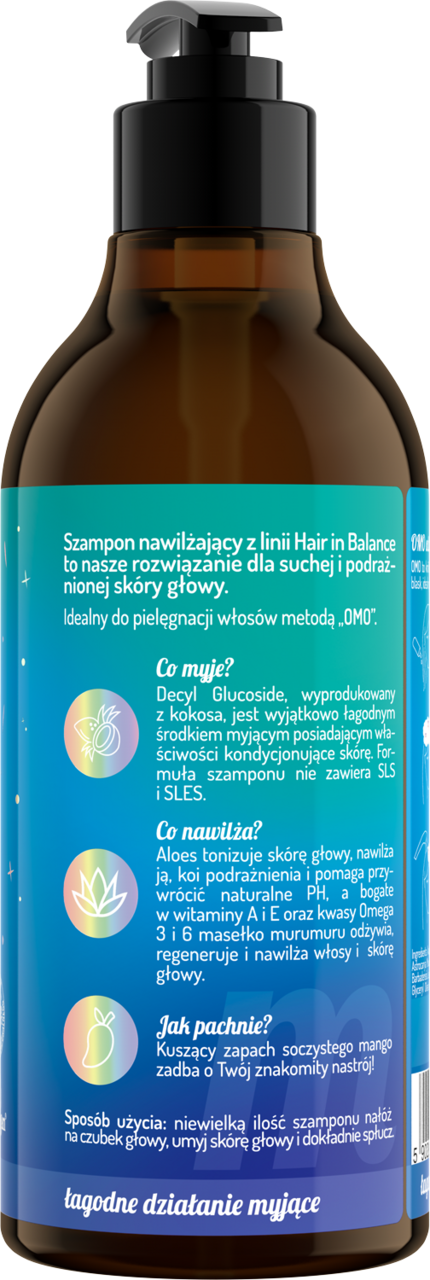 szampon nawilżający niebieski