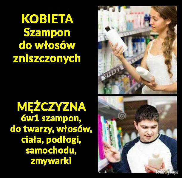 szampon dla mezczyzn szampon dla kobiet