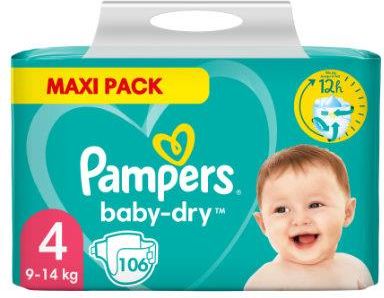 pampers baby dry 4 106 sztuk