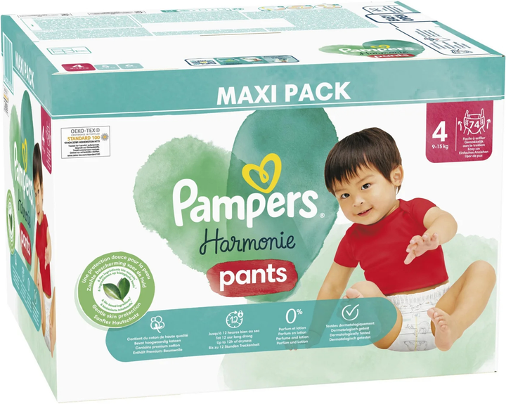 pieluchomajtki pampers 4 maxi 100 sztuk