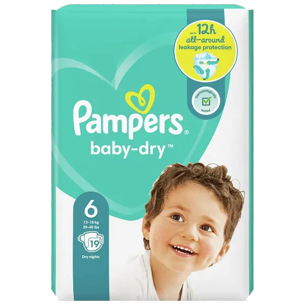 pampers baby dry extra large+