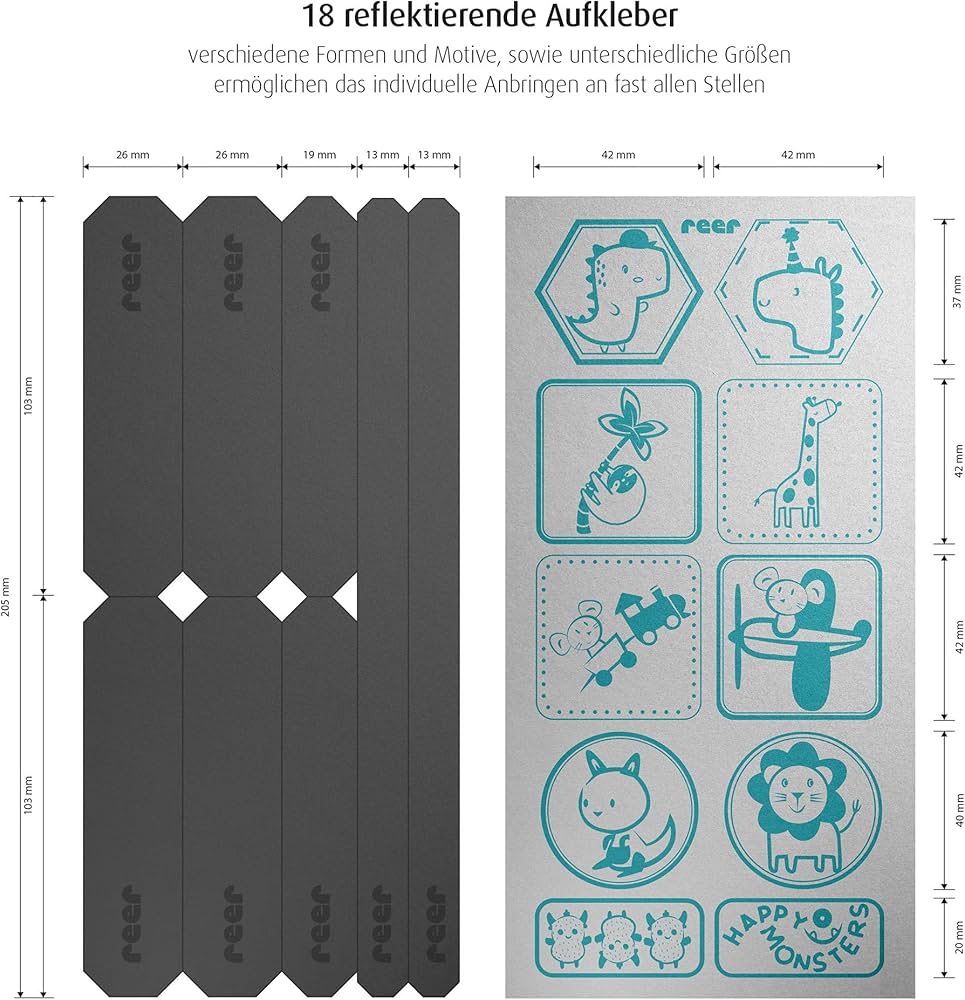 Reer 53141 Zestaw naklejek odblaskowych