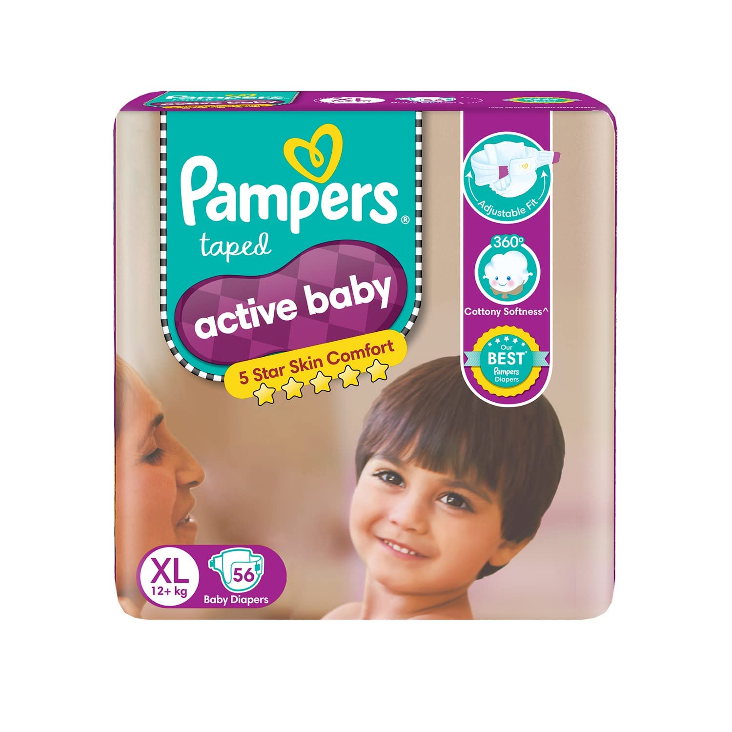 pampers active baby x large