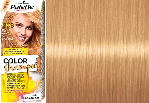 palette szampon koloryzujący nr 308 słoneczne refleksy złoty blond