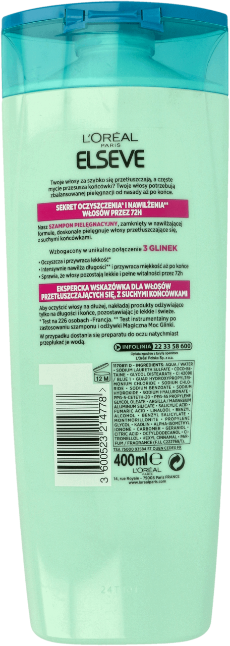 szampon loreal glinki skład