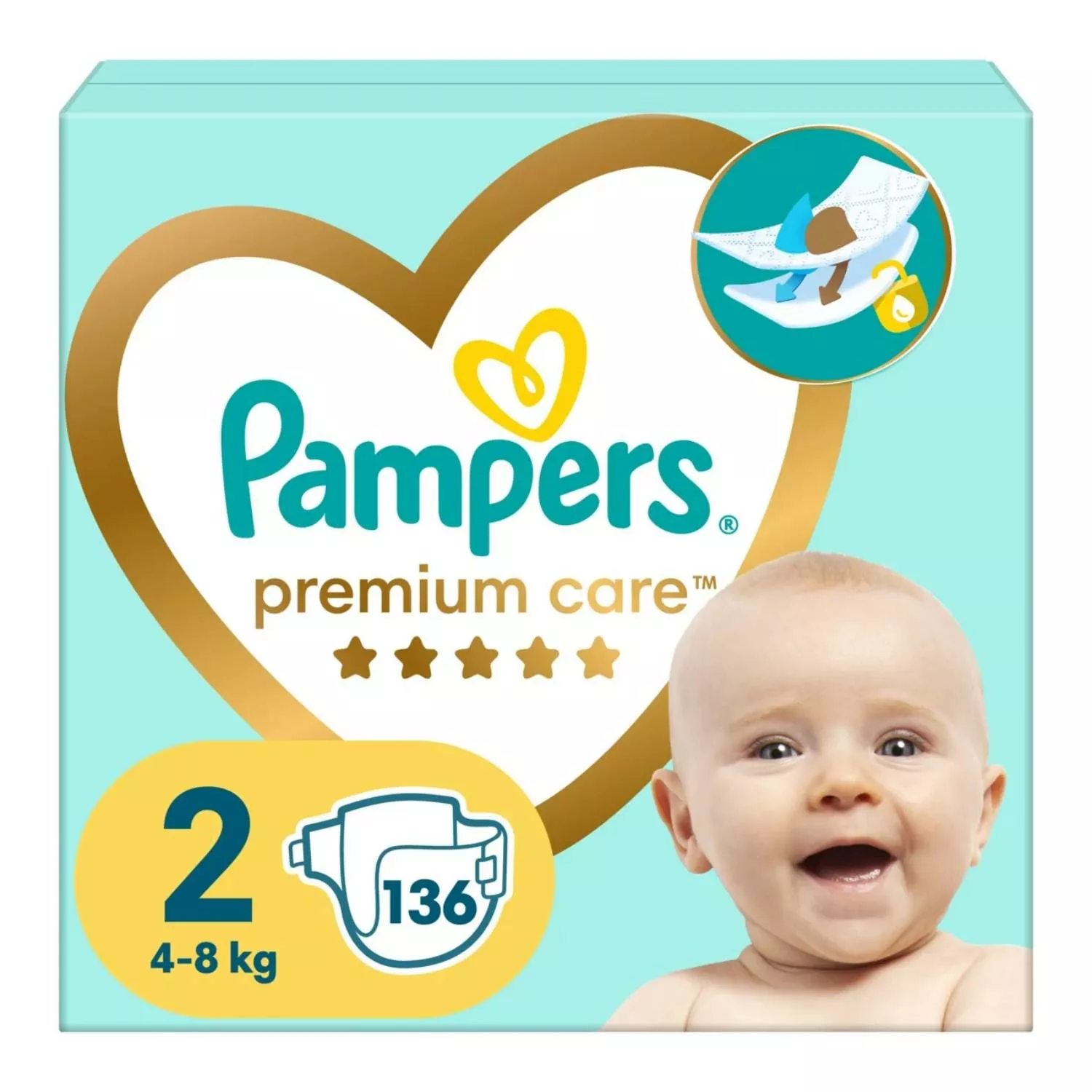 pampers 148 sztuk rozmiar 2