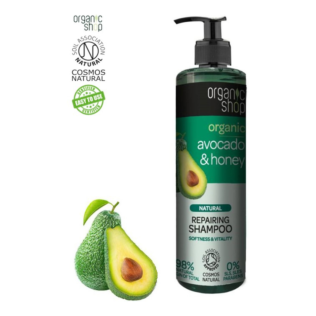 organic shop avocado honey szampon