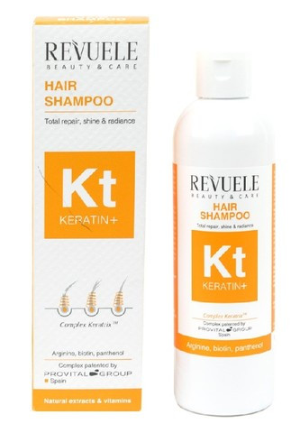 revuele keratin+ odbudowujący szampon nabłyszczający do włosów