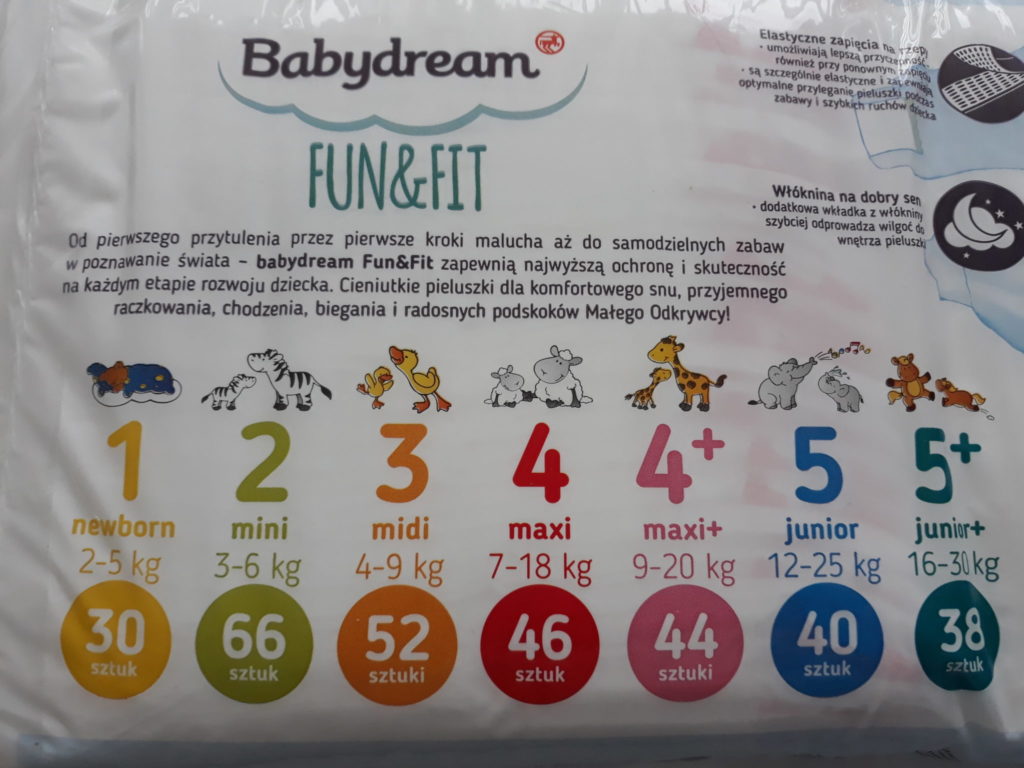 pieluchy babydream fun&fit