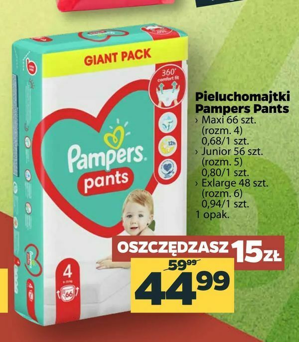 pieluchomajtki pampers pants 5 promocja