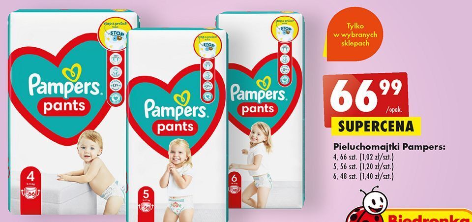 promocje pampers pants 4