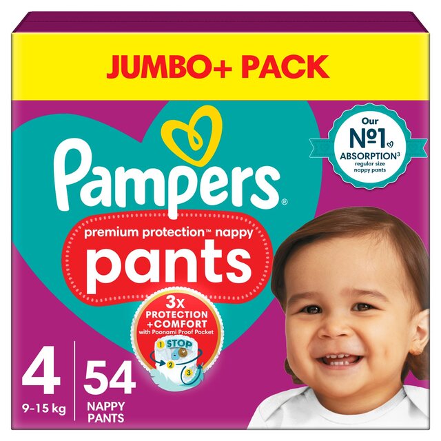 pampers premium active fit nappy pants size 4