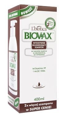 lbiotica biovax szampon do włosów słabych i wypadających 400ml